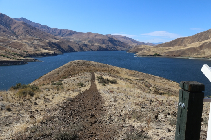 A picture from a view point above Woodhead Park of Brownlee Reservoir.